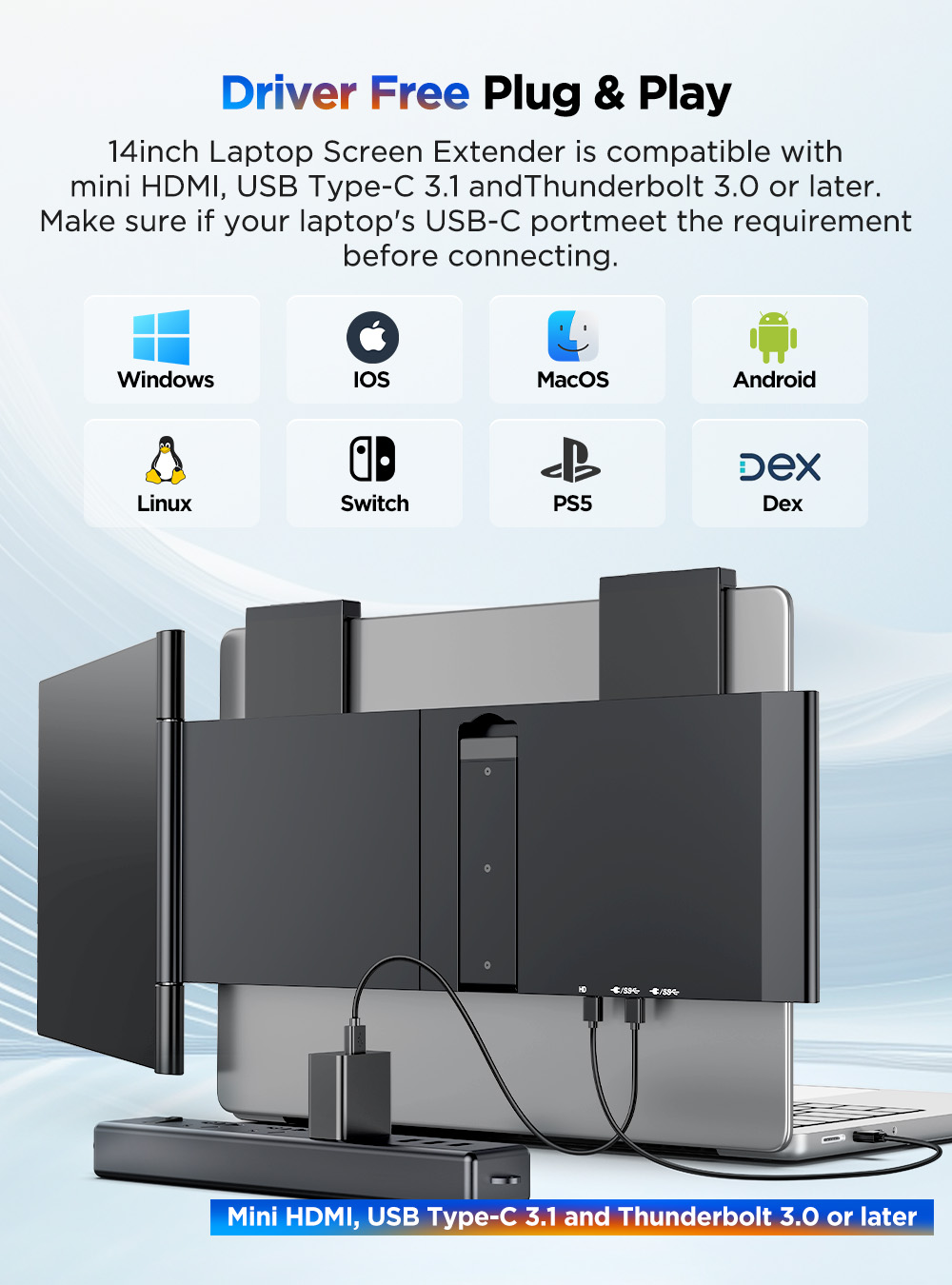 UPERFECT 14'' Портативный мони – обзор и цена Pc Gaming Y Monitor