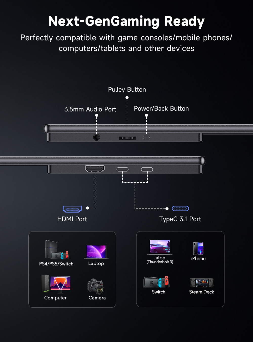 Портативный монитор UPERFECT 2 – обзор и цена Pc Gaming Y Monitor